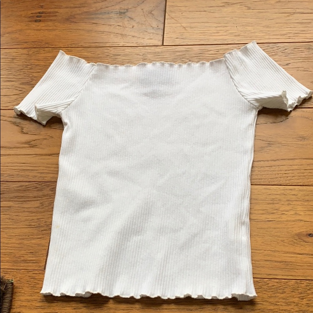 White off the shoulder top